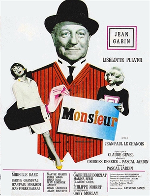 Monsieur (1964) Jean Gabin, Liselotte Pulver, Mireille Darc