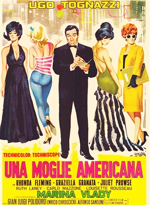 Una Moglie Americana (1965) Ugo Tognazzi, Marina Vlady, Rhonda Fleming