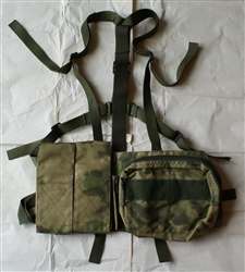 Russian ultra light load bearing vest for AK mags. Moss
