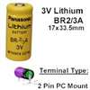 COMP-5-2: 3V/1200mAh lithium Cell 2/3A with 2-pin PC Mount