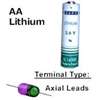 COMP-6-SAFT-5: 3.6V/1900ma AA SAFT w/Axial Leads