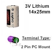 COMP-7-2: 3V/850mAh Lithium 1/2AA