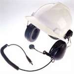 RMN4051: Motorola Med Duty Hard Hat Mount Headset Black in Color