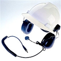 RMN4053B: Motorola Tactical Hard-hat Mount Headset Grey in color