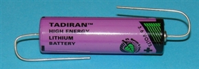 TL2100P: Tadiran 3.6V/1800mAh 1/2AA lithium Cell w/ Axial Leads