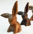 2 Solid Dark Chocolate Medium-sized Bunnies