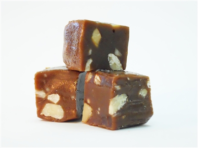 Image of three Chocolate Chewy Almond Caramels