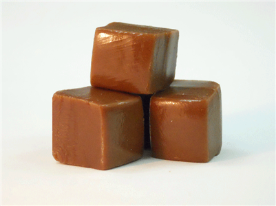 Image of three chocolate Chewy Plain Caramels