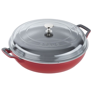 Staub Cast Iron Saute Pan with Glass Lid