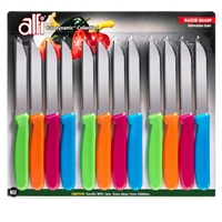 American made knives, kitchen knives made in USA, Alfi All-Purpose Aerospace-Precision Cutodynamic Knives 12 set PointedTip