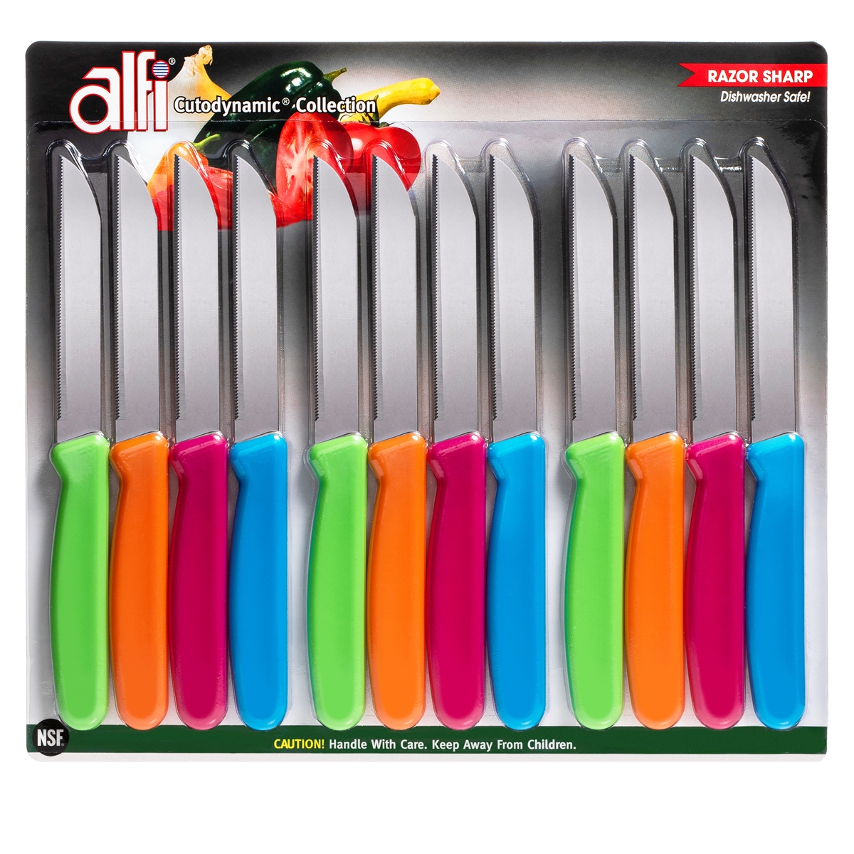 Fixwell Stainless Steel Knife With Plastic Handles Multicolour