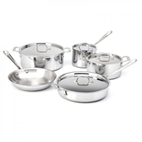 All-Clad&reg; 9 Piece Stainless Cookware Set, cookware made in USA