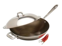 12 x 3" 4QT All-Clad&reg; Stainless Chef's Pan with Lid, cookware made in USA