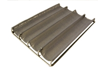 Demarle Stainless Steel Non-Stick 4 Channel Baguette Baking Tray