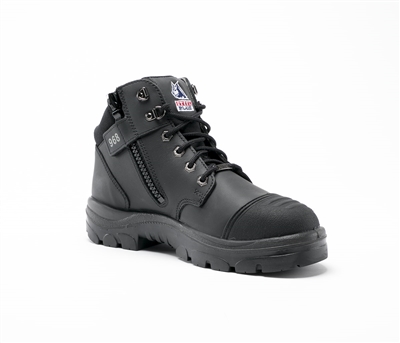 The Parkes Zip is a 5-inch Zip and Lace-up Hiker style work boot with padded collar and tongue for all-day comfort.