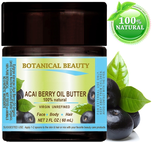 Acai Berry Oil Butter Organic Botanical Beauty