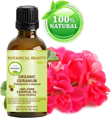 Botanical Beauty ORGANIC GERANIUM Essential Oil