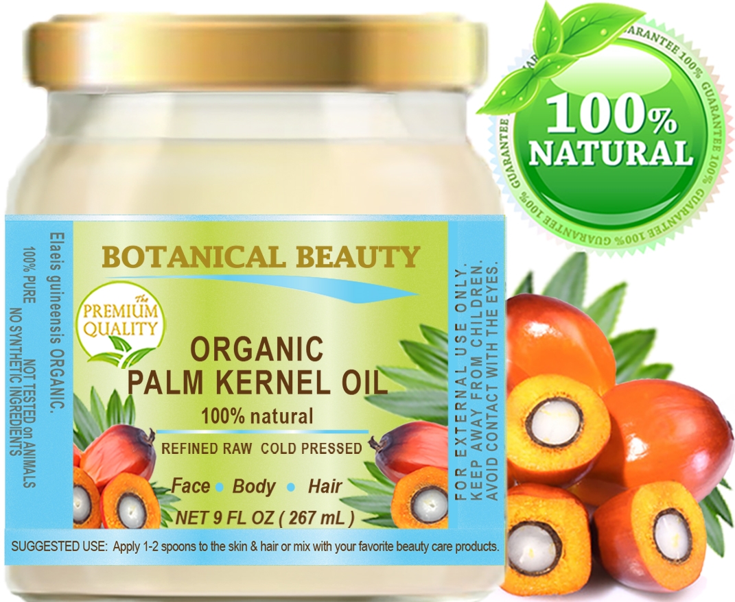 Palm Kernel Oil Organic Carrier Cold Pressed Sustainable Natural 100% Pure 4 oz