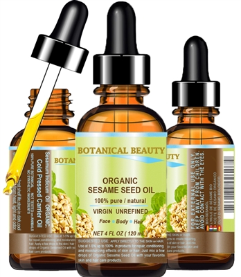 Organic Sesame Oil 100% Pure Botanical Beauty