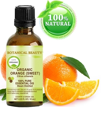 Orange (Sweet) Essential Oil Organic Botanical Beauty