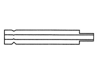 Liner for Perkin-Elmer, Dimple Splitter, 100mm L