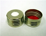 Magnetic Screw Cap, OT, w/Red PTFE/Sil Septa, 1.3mm, 100/pk