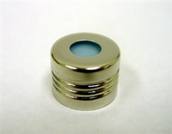 Magnetic Screw Cap, OT, w/PTFE/Light Blue Sil Septa, 1.3mm, 100/pk