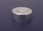 Crimp Cap, Center Tear Away, Unlined, Silver, 20mm