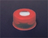 Snap Cap, 11mm, RED, w/Septa (PTFE/RUBBER)