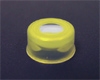 Snap Cap, 11mm, YELLOW, w/Septa (PTFE)