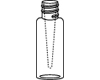 Vial, Screw Top, 12x32mm, 1.1mL Limited Vol., Clear Glass