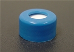 Screw Cap, 9mm, BLUE PP, w/Septa (PTFE/Silicone)