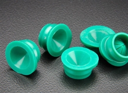 Plugs for Versa Vial™ (12mm) Polyethylene - Green 1000/cs