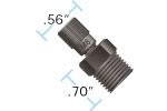 Adapt Assy PEEK 1/4 NPT - M6