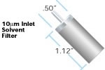 Inlet Solvent Filter w/ Stem, 10µm, for 1/8"OD tubing