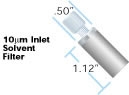 Inlet Solvent Filter w/ Flangeless Fitt., 10µm, for 1/16"OD tubing