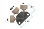 Static Mixing Tee, 10µm UHMWPE Frit