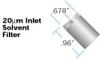 Inlet Solvent Filter w/ Stem, 20µm, for 1/16"OD tubing