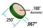 Frit PEEK Grn 2µm Ø.188 x .065 x Ø.250