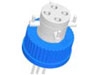 Vaplock BOTTLE CAP, with Helicoil 1/4-28 ports, for GL45 bottle; 4 lines w /valves