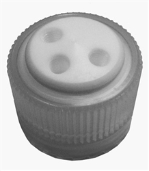 Vaplock BOTTLE CAP for Nalgene 38-430 bottles, 2-port, with (2) 1/4-28 female ports, PTFE insert with Polypropylene collar