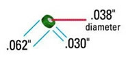 Frit SS Grn 2µm Ø.038 x .030 x Ø.062