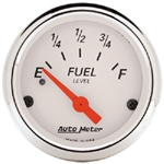 Auto Meter 1317 Arctic White 240 Ohms Empty-33 Ohms Full Fuel Level Gauge