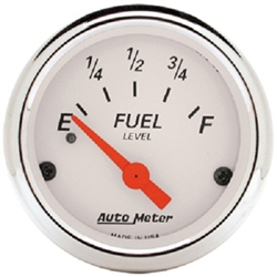 Auto Meter 1317 Arctic White 240 Ohms Empty-33 Ohms Full Fuel Level Gauge