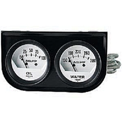 Auto Meter 2323 Auto Gauge Oil Pressure/Water Temperature Two Gauge Console
