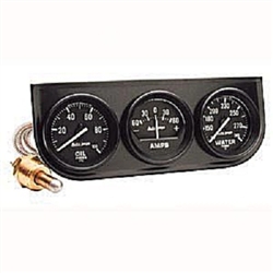 Auto Meter 2393 Auto Gauge Oil Pressure/Amp/Water Temperature Three Gauge Console