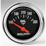 Auto Meter 2543 Traditional Chrome 140-300 °F Oil Temperature Gauge