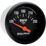 Auto Meter 2636 Z Series 100-250 °F Differential Temperature Gauge