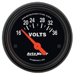 Auto Meter 2651 Z Series 16-36 Volts Voltmeter Gauge