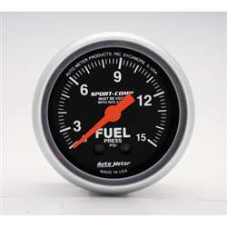 Auto Meter 3313 Sport-Comp 0-15 Fuel Pressure Gauge